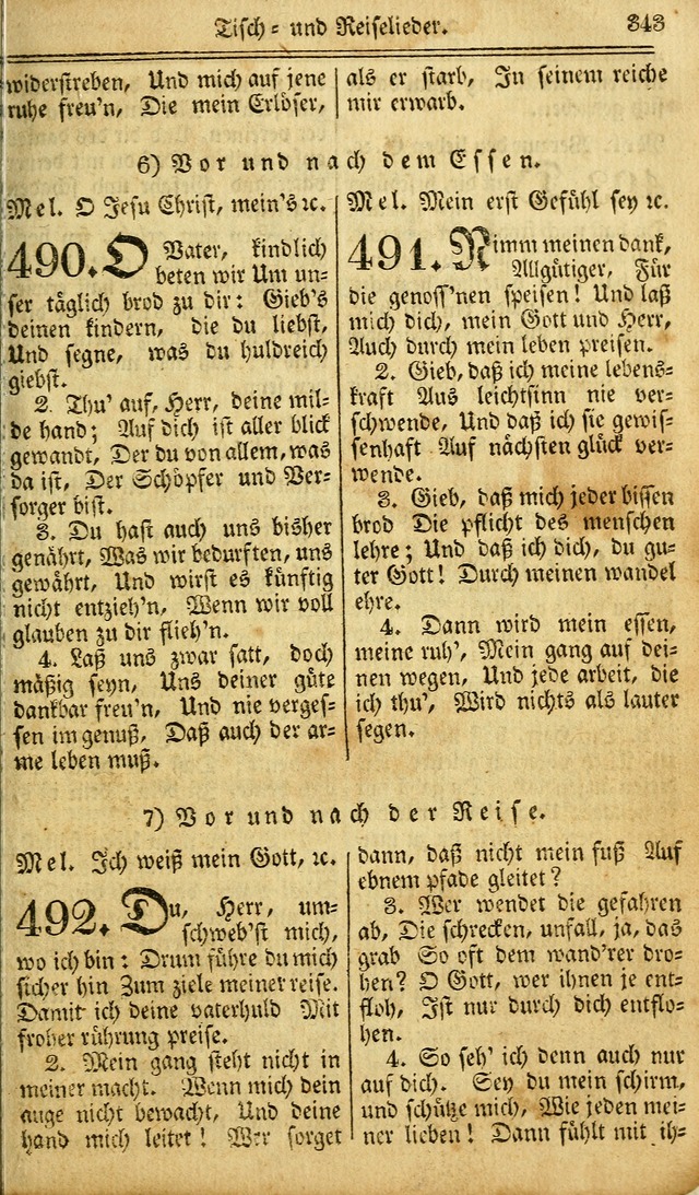 Das Gemeinschaftliche Gesangbuch: zum gottesdienstlichen Gebrauch der Lutherischen und Reformirten Gemeinden in Nord-America. (1st.. Aufl) page 343