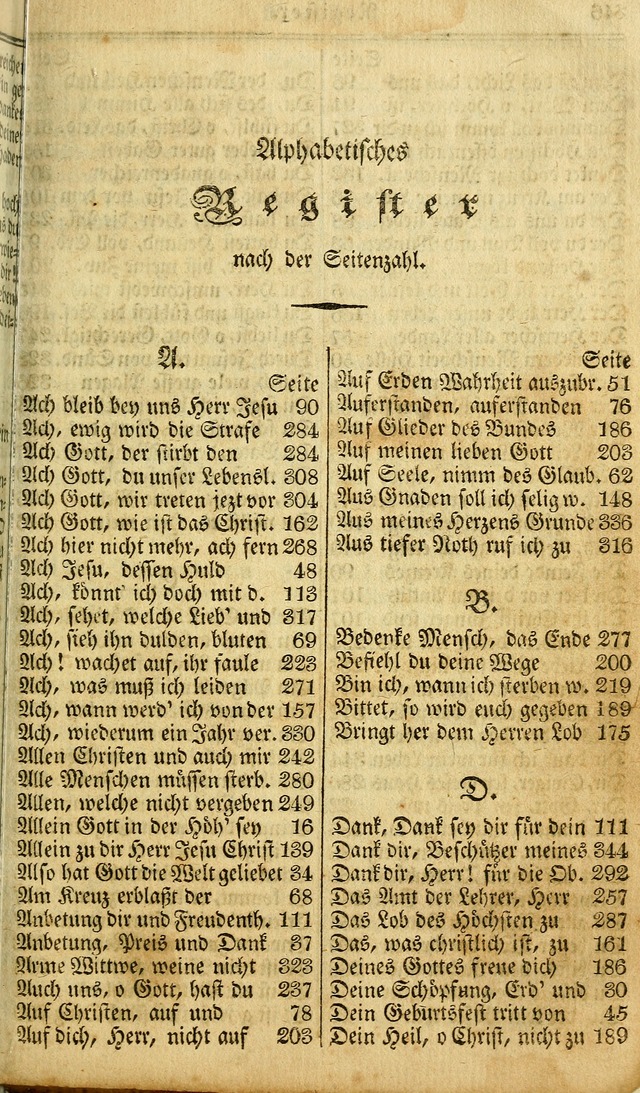 Das Gemeinschaftliche Gesangbuch: zum gottesdienstlichen Gebrauch der Lutherischen und Reformirten Gemeinden in Nord-America. (1st.. Aufl) page 345