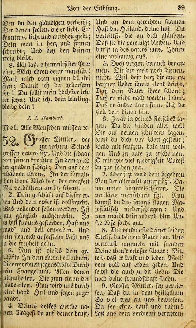 Das Gemeinschaftliche Gesangbuch: zum gottesdienstlichen Gebrauch der Lutherischen und Reformirten Gemeinden in Nord-America. (1st.. Aufl) page 39