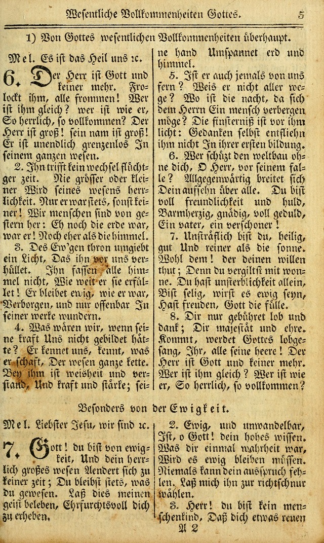 Das Gemeinschaftliche Gesangbuch: zum gottesdienstlichen Gebrauch der Lutherischen und Reformirten Gemeinden in Nord-America. (1st.. Aufl) page 5