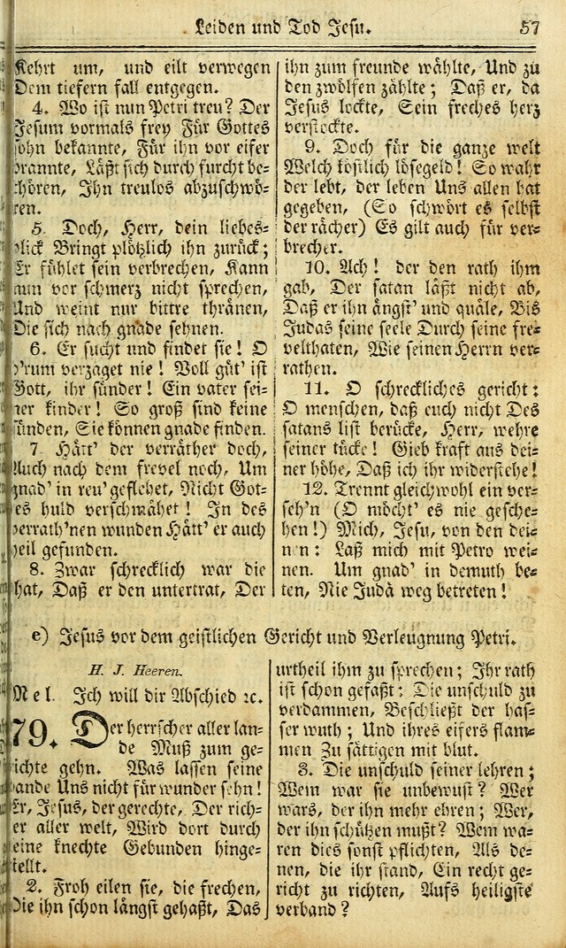 Das Gemeinschaftliche Gesangbuch: zum gottesdienstlichen Gebrauch der Lutherischen und Reformirten Gemeinden in Nord-America. (1st.. Aufl) page 57