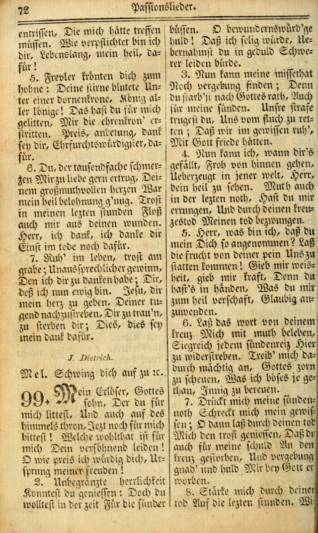 Das Gemeinschaftliche Gesangbuch: zum gottesdienstlichen Gebrauch der Lutherischen und Reformirten Gemeinden in Nord-America. (1st.. Aufl) page 72