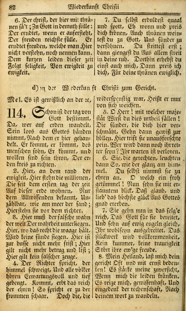 Das Gemeinschaftliche Gesangbuch: zum gottesdienstlichen Gebrauch der Lutherischen und Reformirten Gemeinden in Nord-America. (1st.. Aufl) page 82