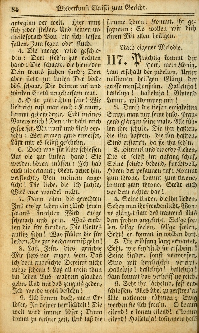 Das Gemeinschaftliche Gesangbuch: zum gottesdienstlichen Gebrauch der Lutherischen und Reformirten Gemeinden in Nord-America. (1st.. Aufl) page 84