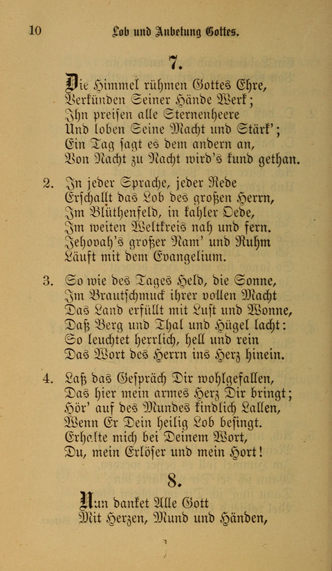 Die Glaubensharfe: Gesangbuch der deutschen Baptisten-Gemeinden. Herausgegeben auf Beschluß der Bundeskonferenz der Deutchen Baptisten-Gemeinden von America page 10