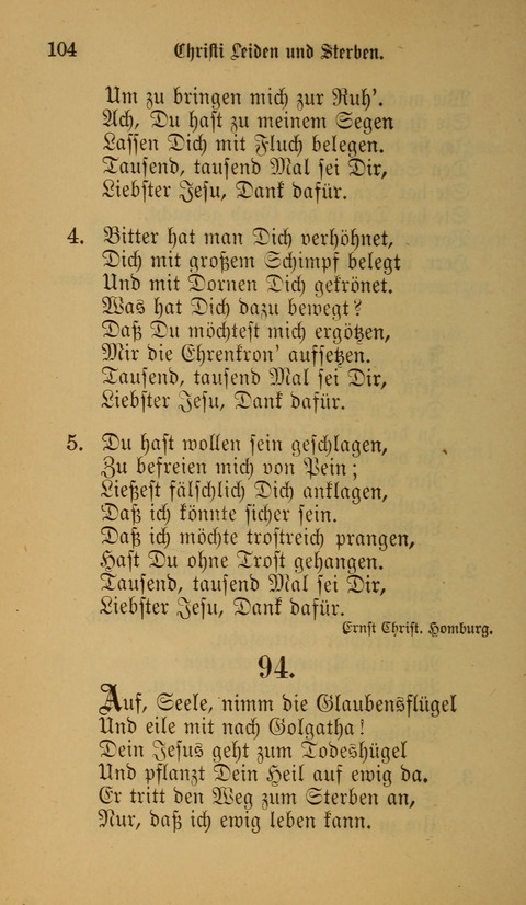 Die Glaubensharfe: Gesangbuch der deutschen Baptisten-Gemeinden. Herausgegeben auf Beschluß der Bundeskonferenz der Deutchen Baptisten-Gemeinden von America page 104