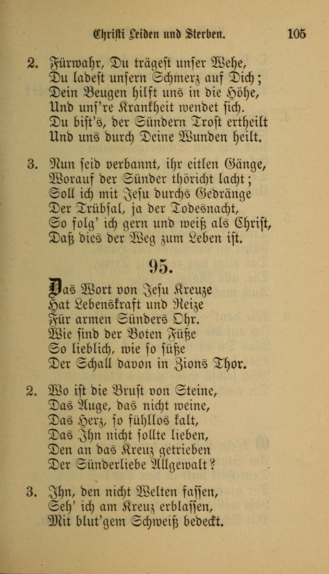 Die Glaubensharfe: Gesangbuch der deutschen Baptisten-Gemeinden. Herausgegeben auf Beschluß der Bundeskonferenz der Deutchen Baptisten-Gemeinden von America page 105