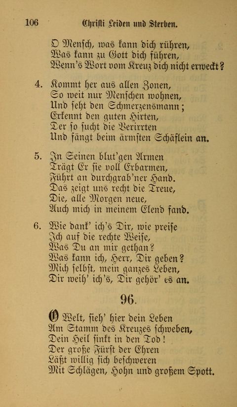 Die Glaubensharfe: Gesangbuch der deutschen Baptisten-Gemeinden. Herausgegeben auf Beschluß der Bundeskonferenz der Deutchen Baptisten-Gemeinden von America page 106