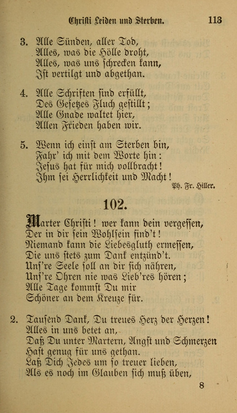 Die Glaubensharfe: Gesangbuch der deutschen Baptisten-Gemeinden. Herausgegeben auf Beschluß der Bundeskonferenz der Deutchen Baptisten-Gemeinden von America page 113