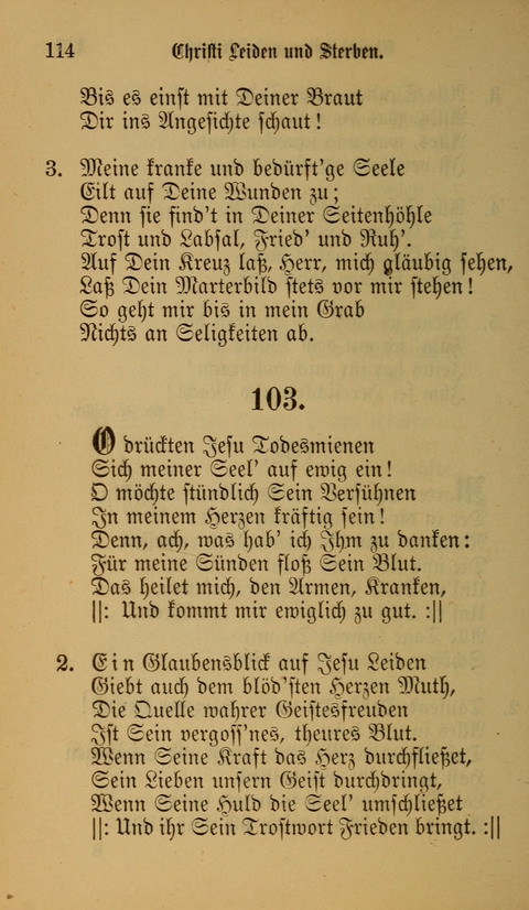 Die Glaubensharfe: Gesangbuch der deutschen Baptisten-Gemeinden. Herausgegeben auf Beschluß der Bundeskonferenz der Deutchen Baptisten-Gemeinden von America page 114