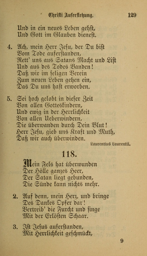 Die Glaubensharfe: Gesangbuch der deutschen Baptisten-Gemeinden. Herausgegeben auf Beschluß der Bundeskonferenz der Deutchen Baptisten-Gemeinden von America page 129