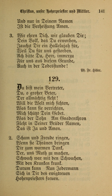 Die Glaubensharfe: Gesangbuch der deutschen Baptisten-Gemeinden. Herausgegeben auf Beschluß der Bundeskonferenz der Deutchen Baptisten-Gemeinden von America page 141