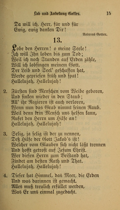 Die Glaubensharfe: Gesangbuch der deutschen Baptisten-Gemeinden. Herausgegeben auf Beschluß der Bundeskonferenz der Deutchen Baptisten-Gemeinden von America page 15