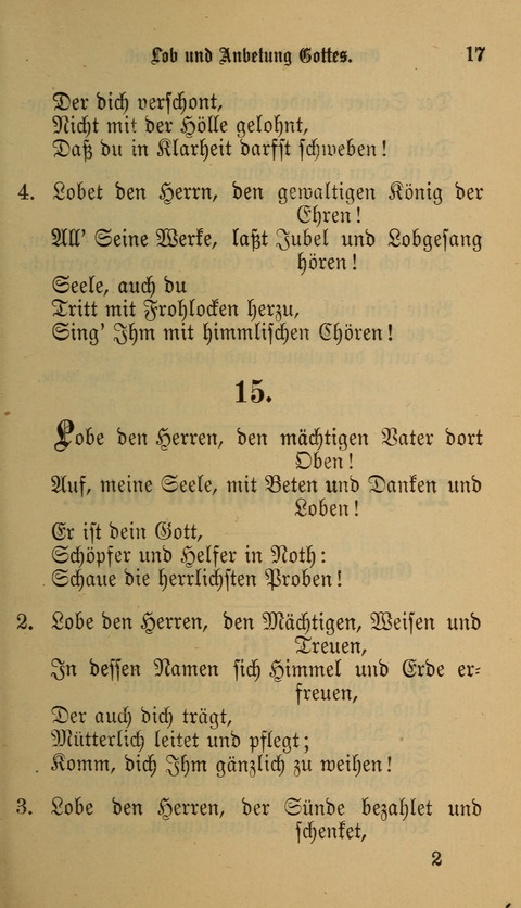 Die Glaubensharfe: Gesangbuch der deutschen Baptisten-Gemeinden. Herausgegeben auf Beschluß der Bundeskonferenz der Deutchen Baptisten-Gemeinden von America page 17