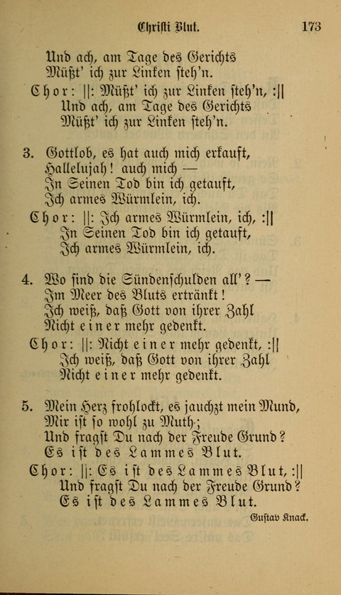 Die Glaubensharfe: Gesangbuch der deutschen Baptisten-Gemeinden. Herausgegeben auf Beschluß der Bundeskonferenz der Deutchen Baptisten-Gemeinden von America page 173