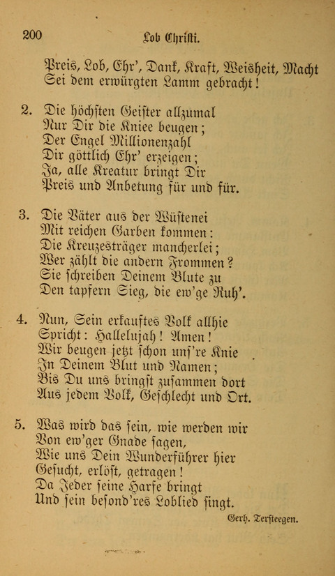 Die Glaubensharfe: Gesangbuch der deutschen Baptisten-Gemeinden. Herausgegeben auf Beschluß der Bundeskonferenz der Deutchen Baptisten-Gemeinden von America page 200