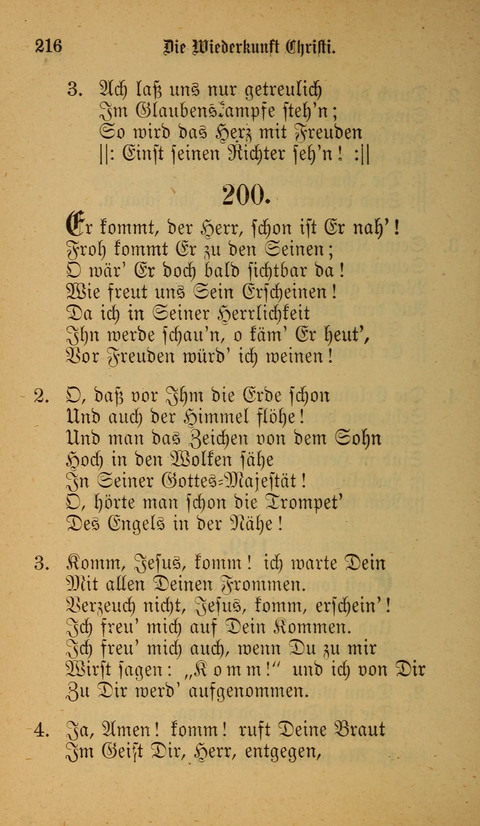 Die Glaubensharfe: Gesangbuch der deutschen Baptisten-Gemeinden. Herausgegeben auf Beschluß der Bundeskonferenz der Deutchen Baptisten-Gemeinden von America page 216