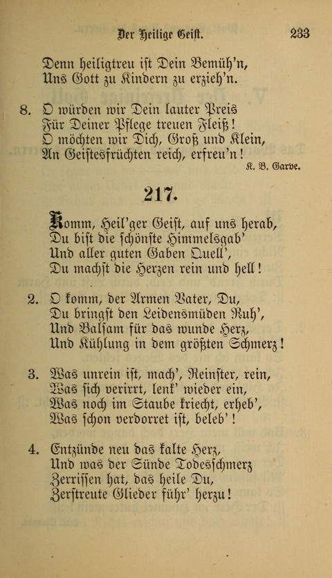 Die Glaubensharfe: Gesangbuch der deutschen Baptisten-Gemeinden. Herausgegeben auf Beschluß der Bundeskonferenz der Deutchen Baptisten-Gemeinden von America page 233