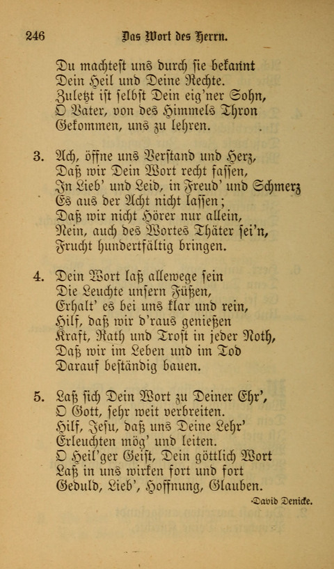 Die Glaubensharfe: Gesangbuch der deutschen Baptisten-Gemeinden. Herausgegeben auf Beschluß der Bundeskonferenz der Deutchen Baptisten-Gemeinden von America page 246