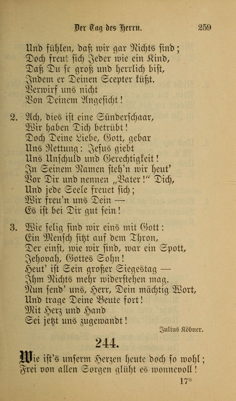 Die Glaubensharfe: Gesangbuch der deutschen Baptisten-Gemeinden. Herausgegeben auf Beschluß der Bundeskonferenz der Deutchen Baptisten-Gemeinden von America page 259