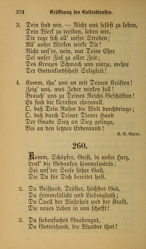 Die Glaubensharfe: Gesangbuch der deutschen Baptisten-Gemeinden. Herausgegeben auf Beschluß der Bundeskonferenz der Deutchen Baptisten-Gemeinden von America page 274