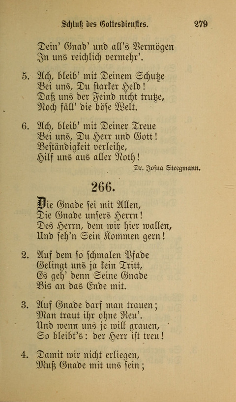 Die Glaubensharfe: Gesangbuch der deutschen Baptisten-Gemeinden. Herausgegeben auf Beschluß der Bundeskonferenz der Deutchen Baptisten-Gemeinden von America page 279