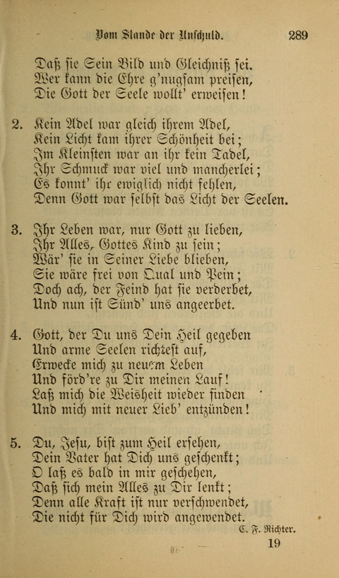 Die Glaubensharfe: Gesangbuch der deutschen Baptisten-Gemeinden. Herausgegeben auf Beschluß der Bundeskonferenz der Deutchen Baptisten-Gemeinden von America page 289