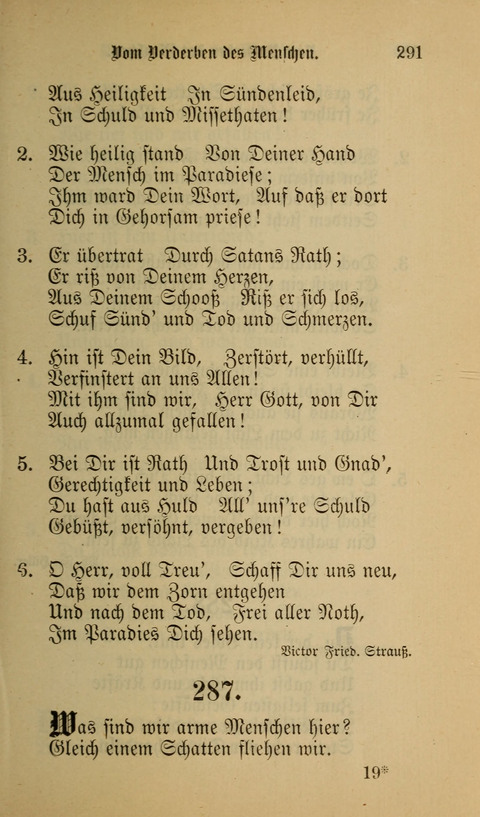 Die Glaubensharfe: Gesangbuch der deutschen Baptisten-Gemeinden. Herausgegeben auf Beschluß der Bundeskonferenz der Deutchen Baptisten-Gemeinden von America page 291