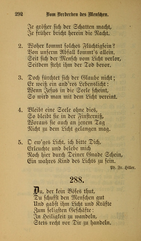 Die Glaubensharfe: Gesangbuch der deutschen Baptisten-Gemeinden. Herausgegeben auf Beschluß der Bundeskonferenz der Deutchen Baptisten-Gemeinden von America page 292