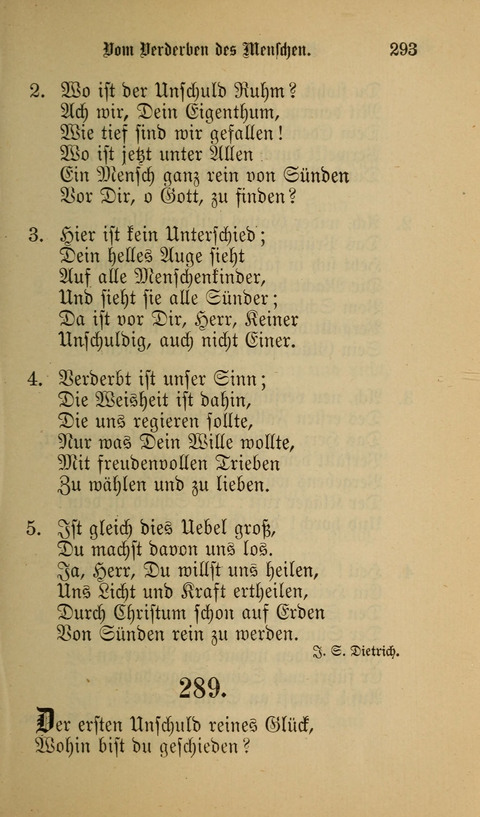 Die Glaubensharfe: Gesangbuch der deutschen Baptisten-Gemeinden. Herausgegeben auf Beschluß der Bundeskonferenz der Deutchen Baptisten-Gemeinden von America page 293