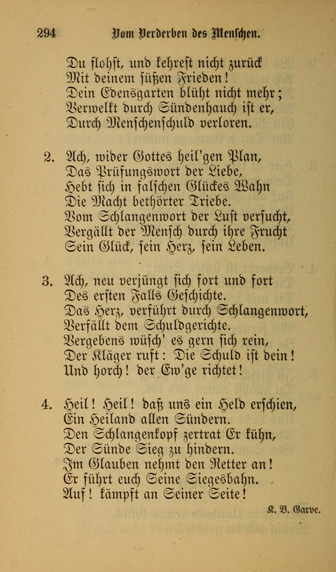 Die Glaubensharfe: Gesangbuch der deutschen Baptisten-Gemeinden. Herausgegeben auf Beschluß der Bundeskonferenz der Deutchen Baptisten-Gemeinden von America page 294