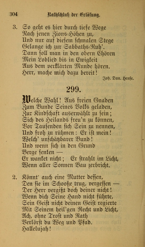 Die Glaubensharfe: Gesangbuch der deutschen Baptisten-Gemeinden. Herausgegeben auf Beschluß der Bundeskonferenz der Deutchen Baptisten-Gemeinden von America page 304