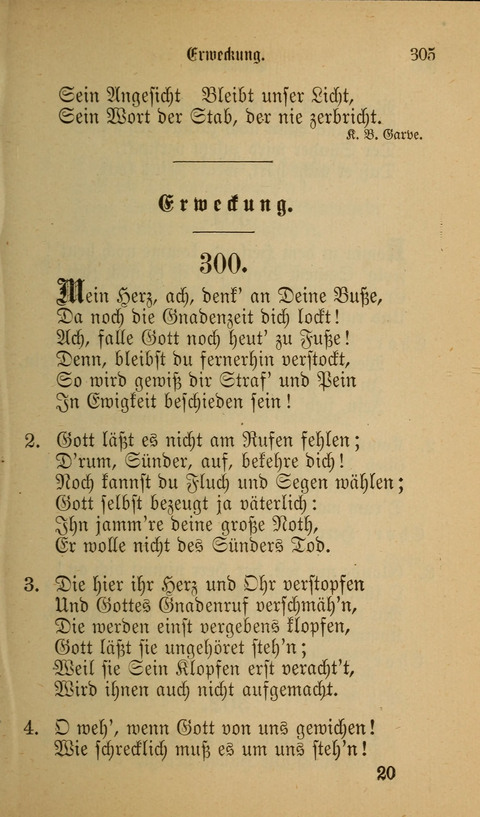 Die Glaubensharfe: Gesangbuch der deutschen Baptisten-Gemeinden. Herausgegeben auf Beschluß der Bundeskonferenz der Deutchen Baptisten-Gemeinden von America page 305