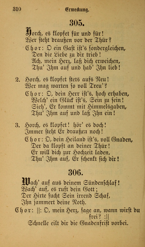 Die Glaubensharfe: Gesangbuch der deutschen Baptisten-Gemeinden. Herausgegeben auf Beschluß der Bundeskonferenz der Deutchen Baptisten-Gemeinden von America page 310