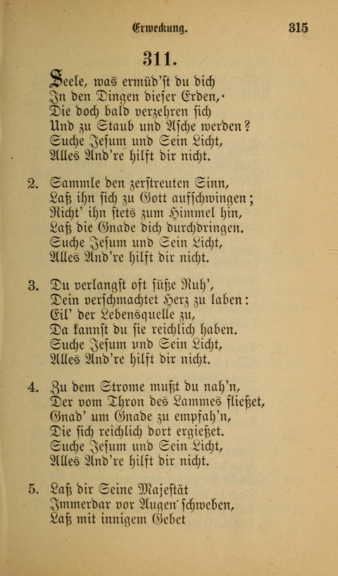 Die Glaubensharfe: Gesangbuch der deutschen Baptisten-Gemeinden. Herausgegeben auf Beschluß der Bundeskonferenz der Deutchen Baptisten-Gemeinden von America page 315