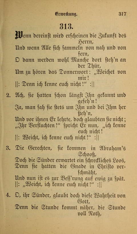 Die Glaubensharfe: Gesangbuch der deutschen Baptisten-Gemeinden. Herausgegeben auf Beschluß der Bundeskonferenz der Deutchen Baptisten-Gemeinden von America page 317