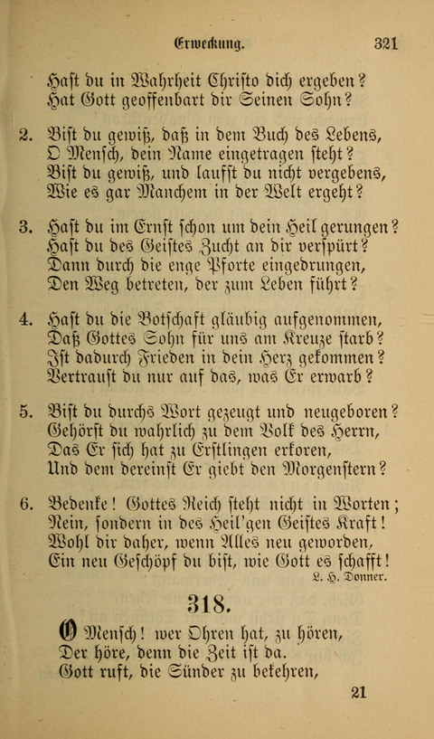 Die Glaubensharfe: Gesangbuch der deutschen Baptisten-Gemeinden. Herausgegeben auf Beschluß der Bundeskonferenz der Deutchen Baptisten-Gemeinden von America page 321