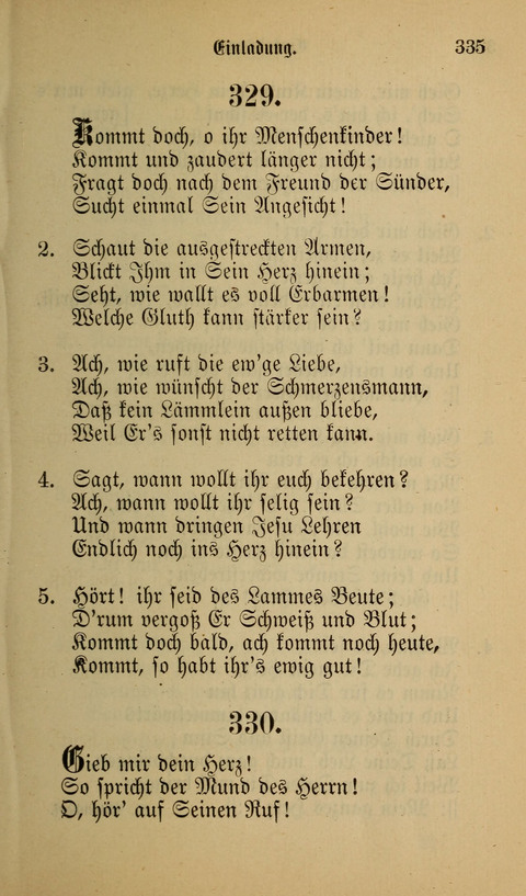 Die Glaubensharfe: Gesangbuch der deutschen Baptisten-Gemeinden. Herausgegeben auf Beschluß der Bundeskonferenz der Deutchen Baptisten-Gemeinden von America page 335