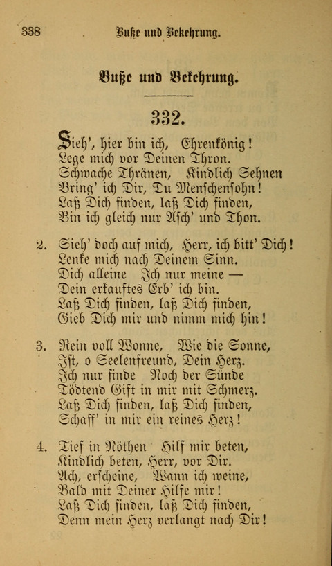 Die Glaubensharfe: Gesangbuch der deutschen Baptisten-Gemeinden. Herausgegeben auf Beschluß der Bundeskonferenz der Deutchen Baptisten-Gemeinden von America page 338