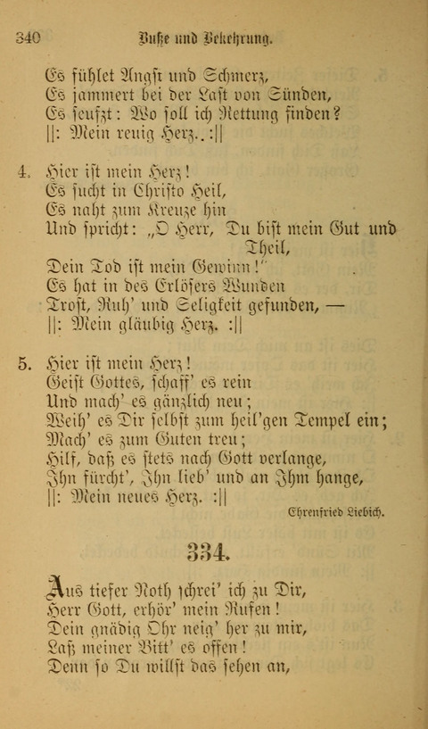 Die Glaubensharfe: Gesangbuch der deutschen Baptisten-Gemeinden. Herausgegeben auf Beschluß der Bundeskonferenz der Deutchen Baptisten-Gemeinden von America page 340