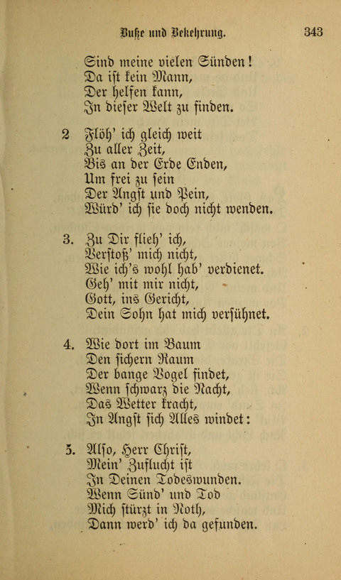 Die Glaubensharfe: Gesangbuch der deutschen Baptisten-Gemeinden. Herausgegeben auf Beschluß der Bundeskonferenz der Deutchen Baptisten-Gemeinden von America page 343