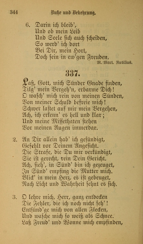 Die Glaubensharfe: Gesangbuch der deutschen Baptisten-Gemeinden. Herausgegeben auf Beschluß der Bundeskonferenz der Deutchen Baptisten-Gemeinden von America page 344