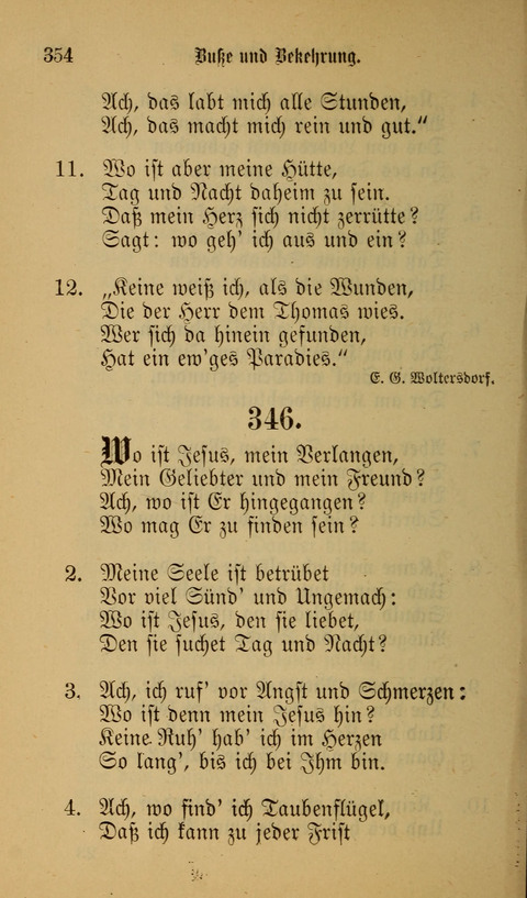 Die Glaubensharfe: Gesangbuch der deutschen Baptisten-Gemeinden. Herausgegeben auf Beschluß der Bundeskonferenz der Deutchen Baptisten-Gemeinden von America page 354