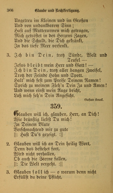 Die Glaubensharfe: Gesangbuch der deutschen Baptisten-Gemeinden. Herausgegeben auf Beschluß der Bundeskonferenz der Deutchen Baptisten-Gemeinden von America page 366