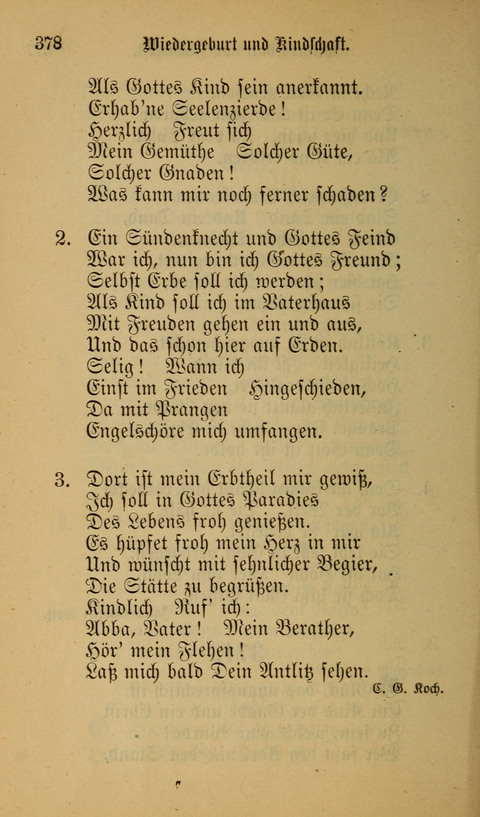 Die Glaubensharfe: Gesangbuch der deutschen Baptisten-Gemeinden. Herausgegeben auf Beschluß der Bundeskonferenz der Deutchen Baptisten-Gemeinden von America page 378