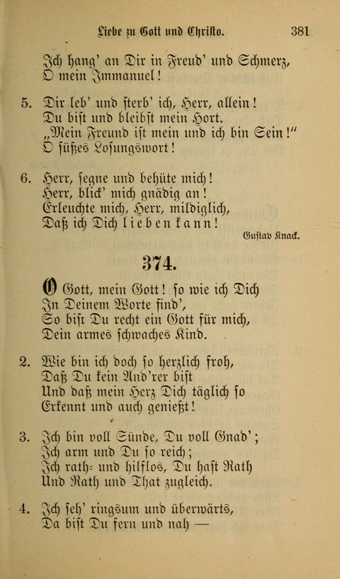 Die Glaubensharfe: Gesangbuch der deutschen Baptisten-Gemeinden. Herausgegeben auf Beschluß der Bundeskonferenz der Deutchen Baptisten-Gemeinden von America page 381