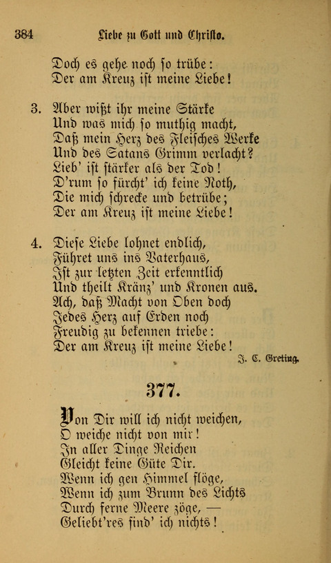 Die Glaubensharfe: Gesangbuch der deutschen Baptisten-Gemeinden. Herausgegeben auf Beschluß der Bundeskonferenz der Deutchen Baptisten-Gemeinden von America page 384