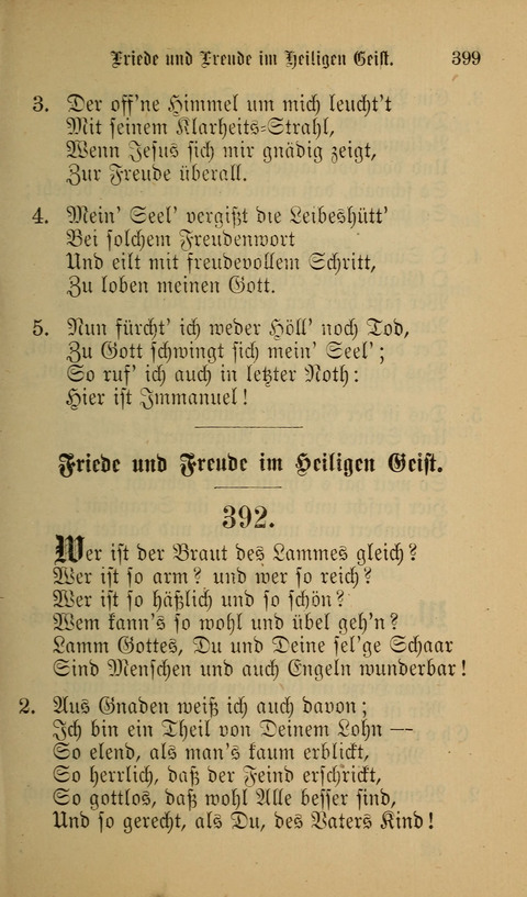 Die Glaubensharfe: Gesangbuch der deutschen Baptisten-Gemeinden. Herausgegeben auf Beschluß der Bundeskonferenz der Deutchen Baptisten-Gemeinden von America page 399