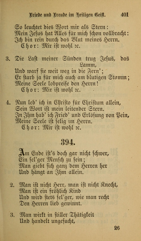 Die Glaubensharfe: Gesangbuch der deutschen Baptisten-Gemeinden. Herausgegeben auf Beschluß der Bundeskonferenz der Deutchen Baptisten-Gemeinden von America page 401