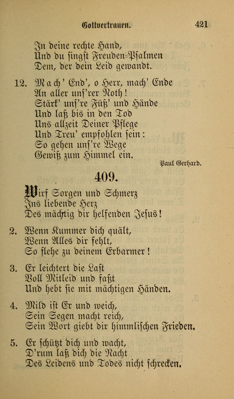 Die Glaubensharfe: Gesangbuch der deutschen Baptisten-Gemeinden. Herausgegeben auf Beschluß der Bundeskonferenz der Deutchen Baptisten-Gemeinden von America page 421